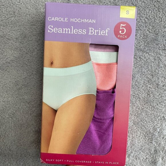 NEW Carole Hochman Women's Size S 5-Pack Seamless Brief Silky Soft Full Coverage - Picture 2 of 5